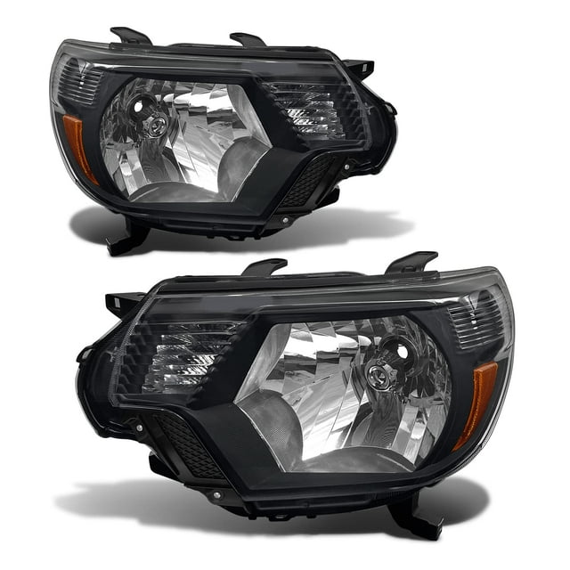 ADCARLIGHTS Headlights for 2012 2013 2014 2015 Toyota Tacoma Headlight Assembly compatible with 12 13 14 15 Toyota Tacoma Headlamp Black Housing Amebr Reflector Driver and Passenger Side