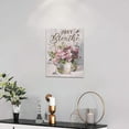 thumbnail image 2 of Farm Pink Rose Flower Bathroom Decor Wall Art Rustic Farmhouse Floral Hummingbird Just Breathe Pictures Wall Decor Canvas Painting Prints Artwork Home Decorations Framed for Bedroom Kitchen 12"x16", 2 of 6