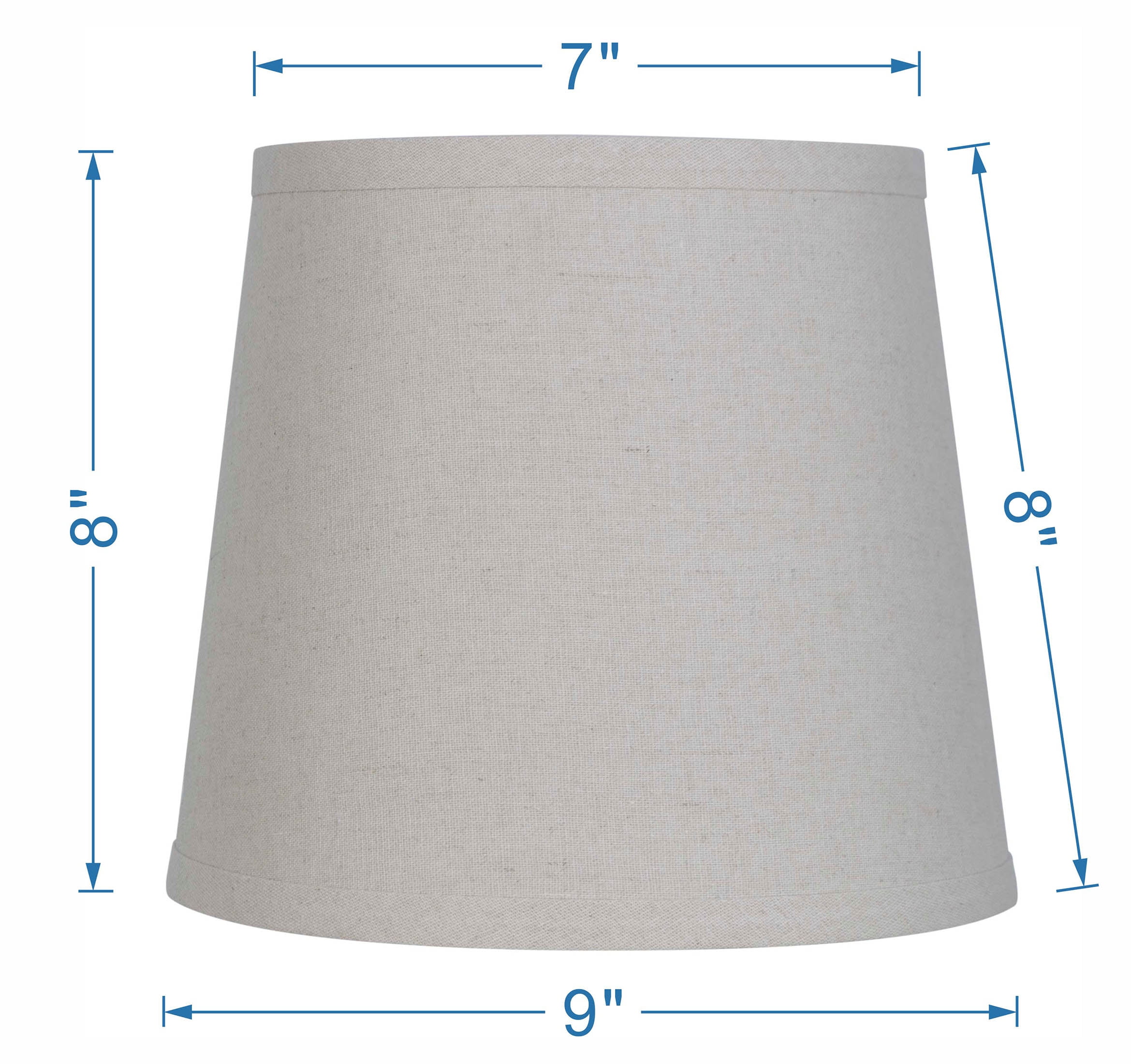 Mainstays Mix & Match Nature Linen Accent Lamp Shade, Round, Beige, 7 x 9 x 8 in
