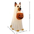 thumbnail image 4 of Light Up Ghost Dog Statue with Pumpkin Candy Bucket, Spooky Ghost Dog Halloween Figurine Freestanding Trick or Treat Candy Holder, Glowing Ghost Dog Indoor Outdoor Home Decor, 4 of 6
