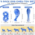 thumbnail image 2 of Juguetes para perros WinTour, paquete de 3 juguetes masticables duraderos sabor tocino, 2 of 9