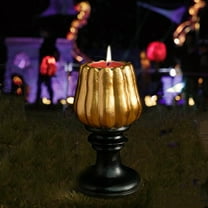 LHNFT Fall Pumpkin Candle Holder Elegant Table Centerpiece for Thanksgiving Halloween Decor Versatile Design for Dining Rooms Living Spaces Outdoor Ambiance