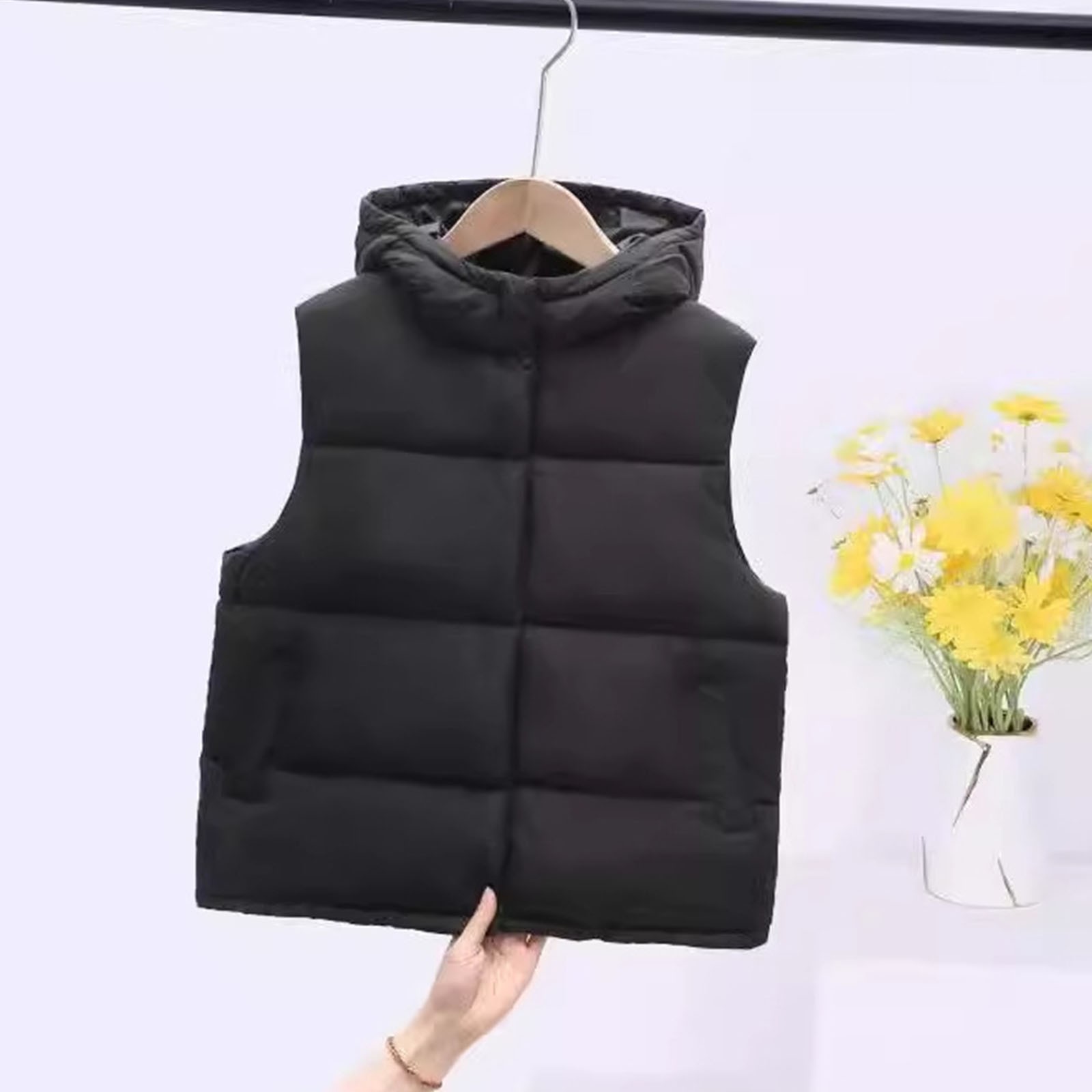 Gilet Sans Manches à Capuche Pour Garçon – Hiver, Nylon Rembourré – Pour Bébé, Enfant Et Adolescent – Taille 3-15 Ans