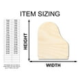 thumbnail image 2 of Unfinished Wood Grand Piano Shape - Craft - up to 46" DIY 24" / 1/4", 2 of 4