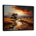 thumbnail image 2 of Designart "Moonlit Canyon Sunset III" Landscapes Framed Wall Art - Traditional Brown Canyon & Desert Hallway Framed Wall Art Decor, 2 of 6