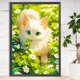 thumbnail image 3 of Pintura de diamante 5D DIY taladro redondo completo gato en decoración de jardín 40x60cm, 3 of 9