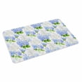 thumbnail image 4 of Summer Hydrangeas Door Mat Indoor Outdoor, White Blue Flowers Pastoral Leaves Non Slip Welcome Mat with Rubber Backing, Absorbent Fabric Front Door Mats Entryway Rug for Home Patio Entrance 18"x30", 4 of 9