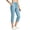 Light Blue, variant on Drovellove Women's Plus Size Elastic Waist Drawstring Cropped Pants with Pockets – Casual Yoga & Gym Joggers