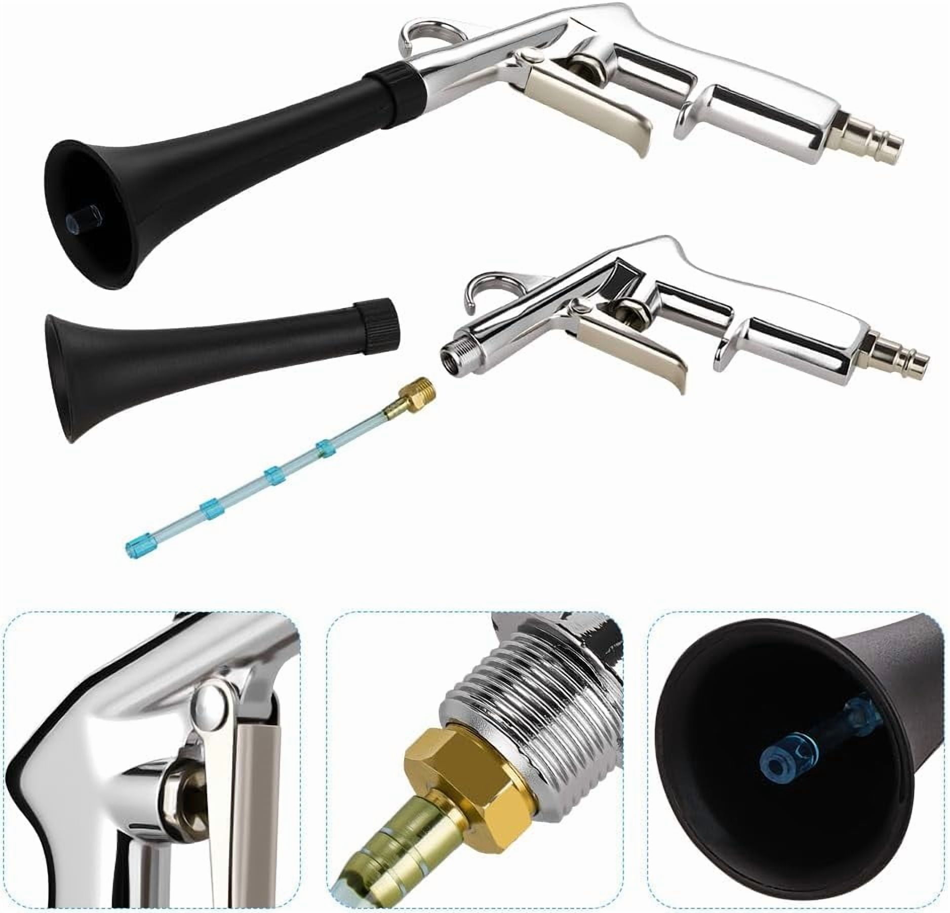 Car Cleaning Gun, Detailing Interior Dryer Air Blow Gun, Classic Air Blow Gun, High Pressure Compressed Dry Blow Gun for Interior Automobile Upholstery Carpets Tables and Chairs