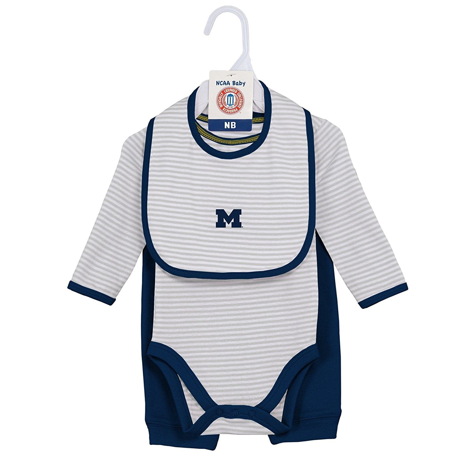 Michigan Wolverines Infant "Interception" Pant Set with Creeper & Bib by