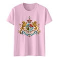 thumbnail image 2 of Ounisa Womens Short Sleeve T Shirts Crew Neck All Over Print Casual Soft Comfy Loose Fit Spring Summer Basic Daily Wear Tops S-3XL, 2 of 5