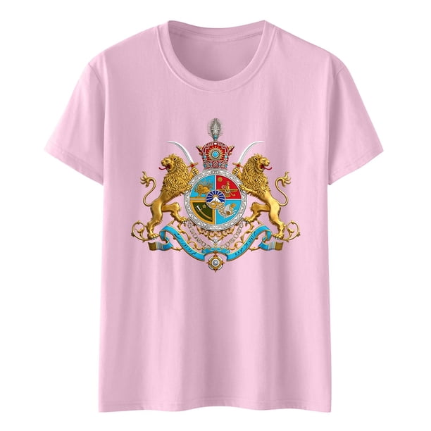 Tops de Cuello Alto para las Mujeres Amante Impreso Cuello Redondo Camiseta de Manga Corta Blusa, Suave Poliéster Spandex Casual
