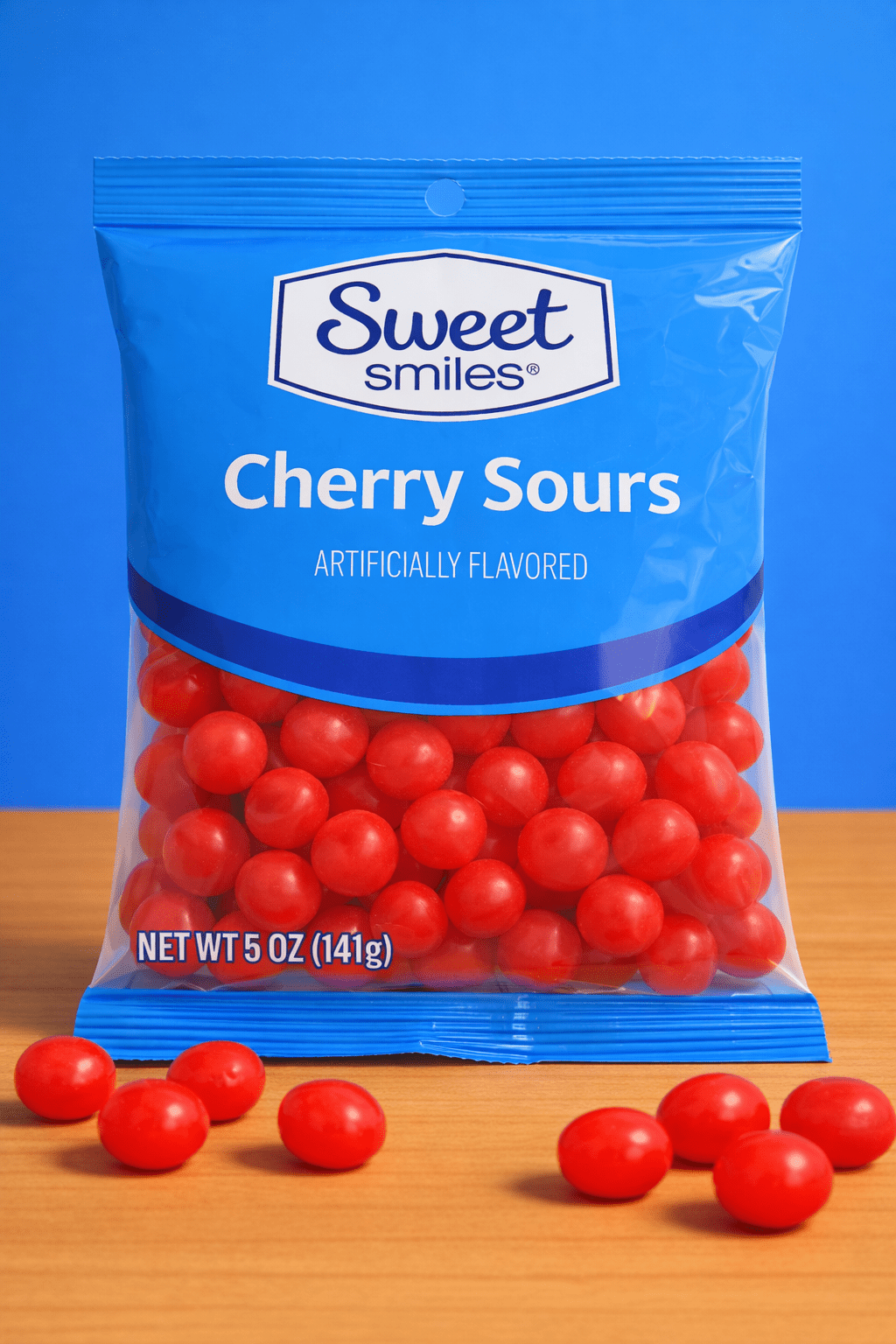 Sweet Smiles Cherry Sours Candy, 5 oz Bag