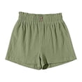 thumbnail image 4 of LIJCC Girls Ruffled Casual Shorts Summer Solid Color Wide Leg Shorts Loose Casual Elastic Waist Versatile Shorts, 4 of 7