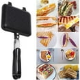 thumbnail image 5 of ABCISI Double-Sided Frying Pan, Flat Bottom Double-Coated Sandwich Maker, Non-Stick Breakfast Grilled Cheese and Panini Maker, Waffle Pancake Snack Griddle Pan, Kitchen Tortillas Maker, 5 of 9