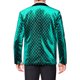 thumbnail image 3 of BLAZERS DE VELVET PICO DE ARGYLE PARA HOMBRES INSPIRE CHIC, CON UN BOTÓN BRILLANTE, TAMAÑO 2XL, VERDE, 3 of 4