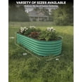 thumbnail image 6 of Aoile Raised Garden Bed Outdoor, 4x10x1.5 Ft Large Metal Planter Box for Vegetables, Fruits, Flower, Green (Set of 2), 6 of 6