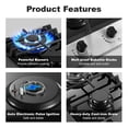 thumbnail image 3 of Amzgachfktch 2 Burners Gas Cooktop Stove Oven 12 inch Stainless Steel NG/LPG Convertible Easy Clean, 3 of 15
