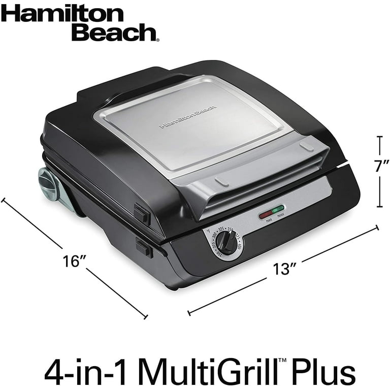 Hamilton Beach Black 110 Sq in Removable Grid Indoor Grill - Bed Bath &  Beyond - 6568848