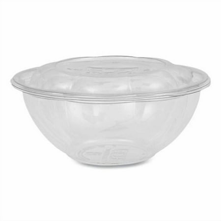 Eco-Products Renewable and Compostable Salad Bowls with Lids, 24 oz, Clear, Plastic, 50/Pack, 3 Packs/Carton