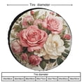 thumbnail image 2 of Spare Tire Cover 14inch Vintage French Floral Pink Roses Waterproof Sun Protection Colorful Floral for Camper Travel Trailer SUV Truck Fit for Jeep Trailer RV SUV Camper Vehicle, 2 of 8