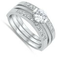 thumbnail image 4 of CHOOSE YOUR COLOR White Cubic Zirconia Solitaire Elegant Ring 925 Sterling Silver Band Female Size 8, 4 of 4