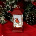 thumbnail image 3 of Plastic LED Square Lantern with Cardinals Ornament QGM23531, 3 of 3