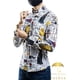 thumbnail image 3 of Camisa Hombre Casual Slim Fit Blanca Esfinges Letras Moon Ra, 3 of 6