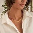 thumbnail image 3 of Turandoss Heart Initial Necklaces for Girls 14K Gold Plated Colorful Beaded Tiny Heart Pendant Choker Letter a-z Kids Jewelry Birthday Gifts for Women Girls Age 8-12, 3 of 8