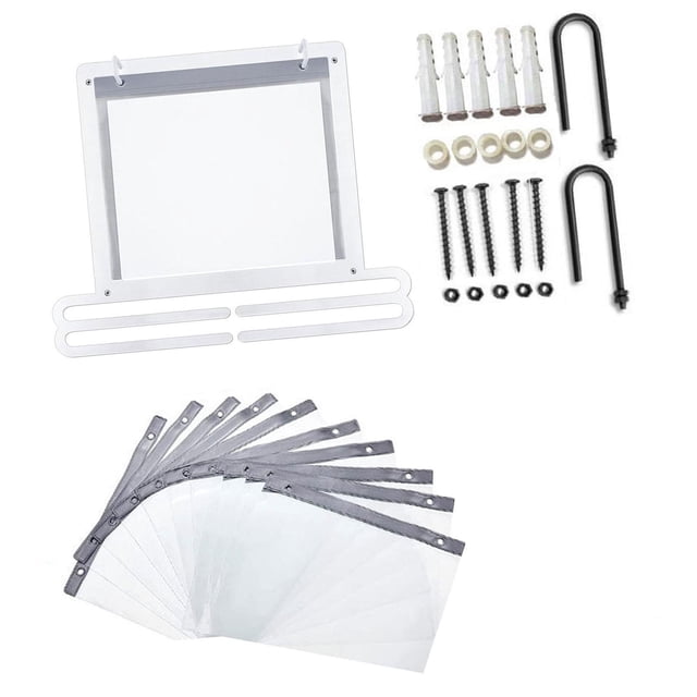 Colgador de medallas para correr, soporte para babero con tornillo para pared, soporte de medalla de Metal, colgador de medallas para correr para Blanco
