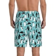 thumbnail image 2 of Balery Penguins Men's Cotton Knit Pajama Shorts Waistband & Pockets,Short Pajama Pants-Medium, 2 of 8
