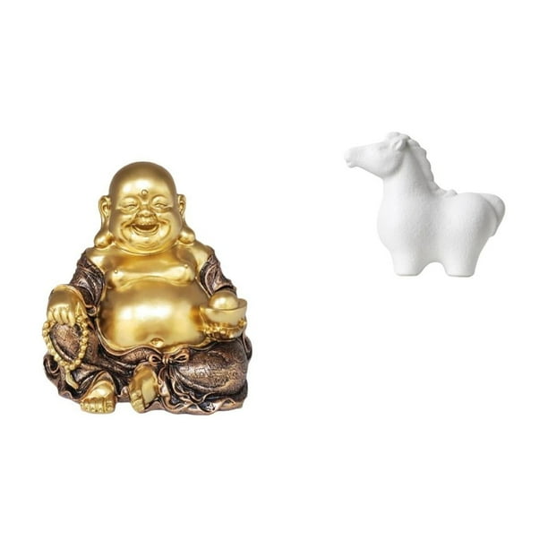 Estatua de Buda,Figuras de estatuas de Buda Bodhisattva de meditación,Figuras de esculturas budistas,decoración para templos y hogares,Estatua del caballo,Estatua de caballo para decoración