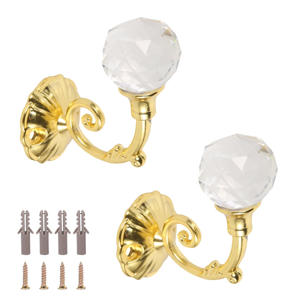 Fyrome 2 Pack Crystal Curtain Holdbacks Tassel Curtain Tieback Window