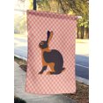 thumbnail image 2 of Carolines Treasures BB7963CHF Tan Rabbit Pink Check Canvas House Flag, 2 of 4