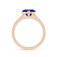 thumbnail image 2 of ANGARA Natural Trillion 1.8 ct Tanzanite Solitaire Engagement Ring in 14K Rose Gold for Women (Size-8mm) | December Birthstone, Birthday, Anniversary, Jewelry Gift for Women | Natural Tanzanite Ring, 2 of 8