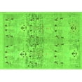 thumbnail image 1 of Ahgly Company Indoor Rectangle Abstract Green Modern Area Rugs, 2' x 5', 1 of 4