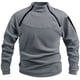 thumbnail image 1 of pstuiky camisa de manga larga para hombre, Sudadera con capucha de manga larga, holgada y de terciopelo de invierno para hombre, con cuello alto salir tops xxl, 1 of 8