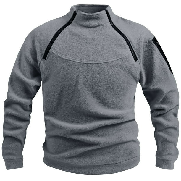 pstuiky camisa de manga larga para hombre, Sudadera con capucha de manga larga, holgada y de terciopelo de invierno para hombre, con cuello alto salir tops xxl