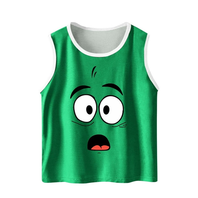 VEKDONE Tout-Petits Enfants Garçons et Mode Mignon Dégradé Imprimé Doux Sans Manches Bas Camisole