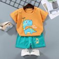 thumbnail image 2 of kaprioy Toddler Baby Boy Outfit 3 6 12 18 Months 2T 3T 4T 5T 6T 7T 8T little dino Print T-Shirt Top Shorts Set 2Pcs Infant Summer Clothes, 2 of 4