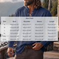 thumbnail image 3 of LODIENY Mens Linen Henley Shirts Casual Lightweight Loose Fit T Shirt Long Sleeve Banded Collar Half Button Down Vintage Beach Tops Navy M, 3 of 5