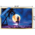 thumbnail image 3 of PD Moreno - Fine Art - Yoga Moonlight Beach Wall Poster, 22.375" x 34" Framed, 3 of 6