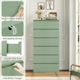 thumbnail image 3 of Homfa 7 Drawer Dresser, Modern Tall dresser Chest of Drawers for Bedroom Living Room，Green, 3 of 7
