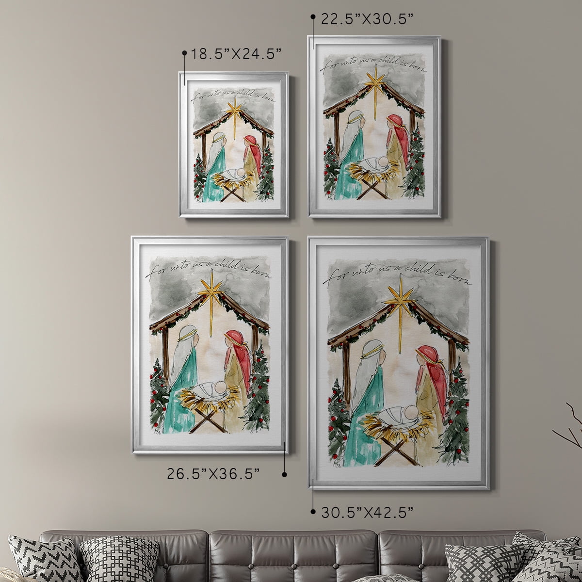Unto Us A Child is Born Premium Classic Framed Print - Ready to Hang