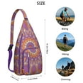 thumbnail image 3 of Waterproof Hiking Backpack Sling Bag for Women – Lightweight Crossbody Bag with Adjustable Strap, Multipurpose Chest Bag for Travel & Outdoor Adventures – Mandala Zen Geometric Design, 3 of 4