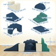 thumbnail image 3 of Qaba 7-Piece Baby Soft Play Set, Foam Climbing Blocks Set, Navy Blue, 3 of 10