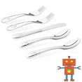thumbnail image 1 of Set de Utensilios de Acero Inoxidable para Niños Kiddobloom Robot 5 Piezas, 1 of 4
