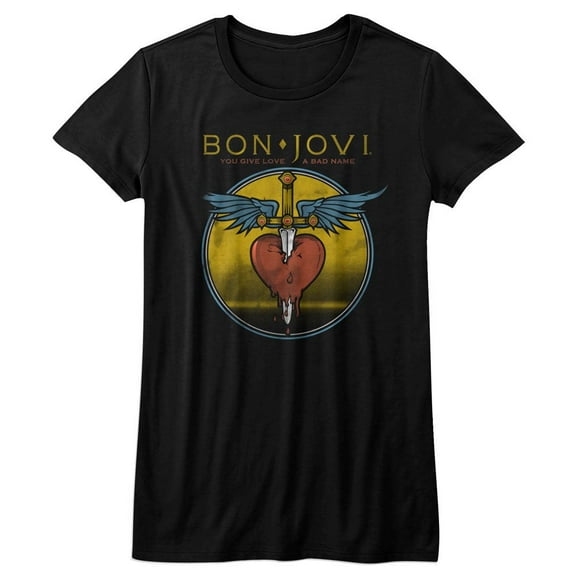Bon Jovi Bad Name Black Junior Women's T-Shirt