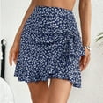 thumbnail image 4 of PUMISAS Summer Irregular Skirts For Women High Waisted Flowy Elastic Waist Printed Skirts Casual Loose Drawstring Skirts, 4 of 4