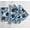 Blue, variant on Vargottam Autumn Leaf Cotton Muslin Napkins - Set of 12, 20x20 Inches, White, Ideal for Romantic Dinners, Spring Gatherings, and Everyday Elegance - Machine Washable